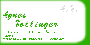agnes hollinger business card
