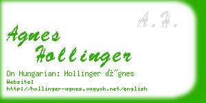 agnes hollinger business card